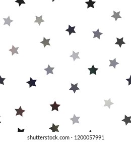 Dark Black vector seamless template with sky stars. Decorative shining illustration with stars on abstract template. The template can be used as a background.