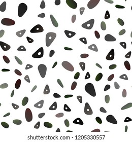 Dark Black vector seamless template with crystals, circles. Modern abstract illustration with colorful dots, lines. Pattern can be used for websites.