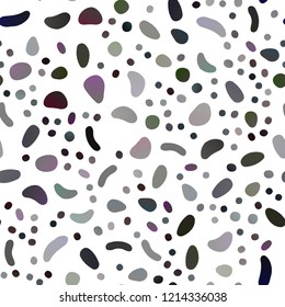 Dark Black vector seamless template with spots. Glitter abstract illustration with blurred drops of rain. Pattern for design of window blinds, curtains.