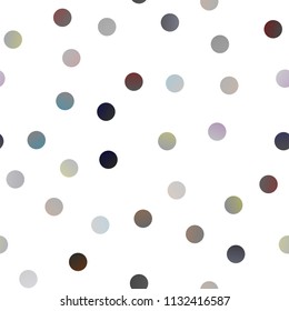 Dark Black vector seamless texture with disks. Modern abstract illustration with colorful water drops. New design for ad, poster, banner of your website.