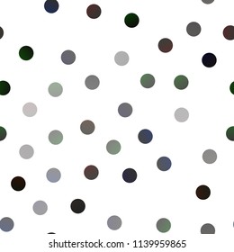 Dark Black vector seamless texture with disks. Blurred decorative design in abstract style with bubbles. The pattern can be used for ads, leaflets of liquid.
