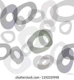 Dark Black vector seamless texture with disks. Blurred bubbles on abstract backdrop with colorful gradient. Pattern for design of window blinds, curtains.