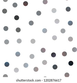 Dark Black vector seamless texture with disks. Glitter abstract illustration with blurred drops of rain. Beautiful design for your business natural advert.