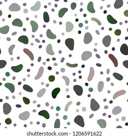 Dark Black vector seamless texture with disks. Blurred decorative design in abstract style with bubbles. Template for business cards, websites.