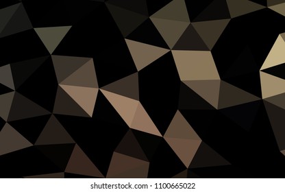 Dark Black vector shining hexagonal shining triangular. Shining illustration, which consist of triangles. The textured pattern can be used for background.