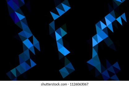 Dark Black vector shining hexagonal template. Brand new colored illustration in blurry style with gradient. Brand new design for your business.