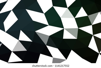 Dark Black vector shining hexagonal shining triangular. Creative geometric illustration in Origami style with gradient. A new texture for your design.