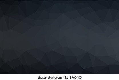 Dark Black vector shining hexagonal template. Colorful abstract illustration with gradient. Brand new design for your business.