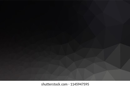 Dark Black vector shining hexagonal pattern. An elegant bright illustration with gradient. A completely new template for your business design.