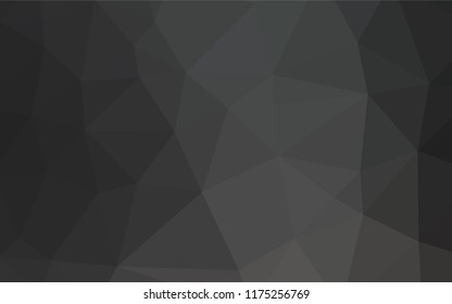 Dark Black vector shining hexagonal template. Brand new colored illustration in blurry style with gradient. The completely new template can be used for your brand book.