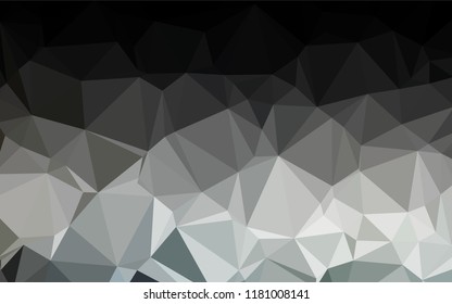 Dark Black vector shining hexagonal pattern. Shining illustration, which consist of triangles. The polygonal design can be used for your web site.