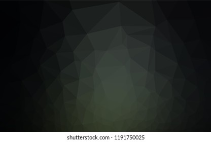 Dark Black vector shining hexagonal template. Creative illustration in halftone style with gradient. A new texture for your design.