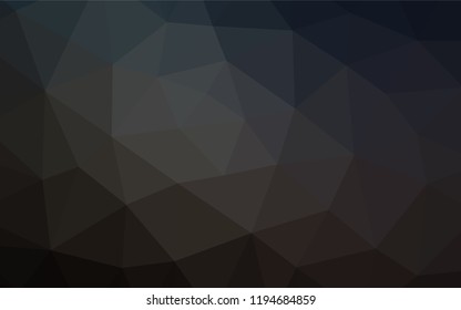 Dark Black vector shining hexagonal pattern. Colorful illustration in abstract style with gradient. The best triangular design for your business.