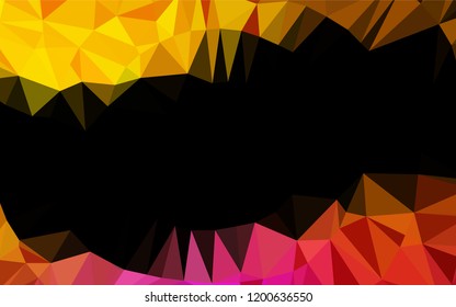 Dark Black vector shining hexagonal pattern. Creative geometric illustration in Origami style with gradient. The elegant pattern can be used as part of a brand book.