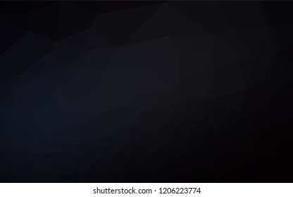 Dark Black vector shining hexagonal template. Creative illustration in halftone style with gradient. The elegant pattern can be used as part of a brand book.