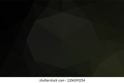 Dark Black vector shining hexagonal template. Modern geometrical abstract illustration with gradient. The best triangular design for your business.