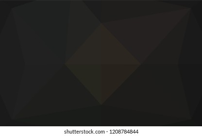 Dark Black vector shining hexagonal template. Triangular geometric sample with gradient.  The textured pattern can be used for background.