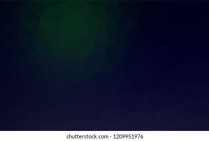 Dark Black vector shining hexagonal template. A sample with polygonal shapes. Triangular pattern for your business design.