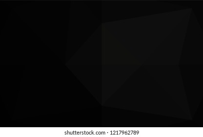 Dark Black vector shining hexagonal background. Glitter abstract illustration with an elegant design. The elegant pattern can be used as part of a brand book.