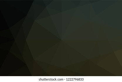 Dark Black vector shining hexagonal template. A vague abstract illustration with gradient. Triangular pattern for your business design.