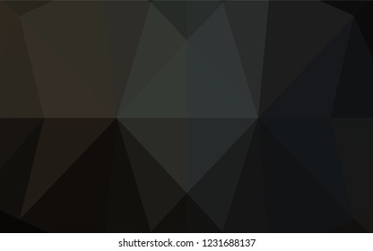 Dark Black vector shining hexagonal pattern. A completely new color illustration in a vague style. The best triangular design for your business.