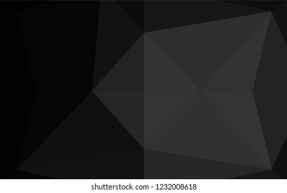 Dark Black vector shining hexagonal pattern. A completely new color illustration in a vague style. Brand new style for your business design.