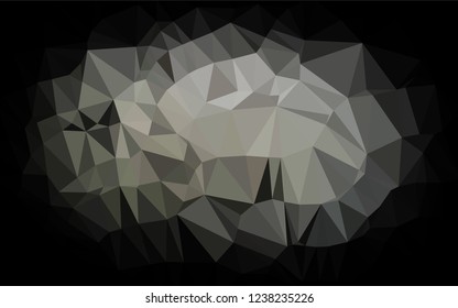 Dark Black vector shining hexagonal template. Shining colored illustration in a Brand new style. A completely new design for your business.