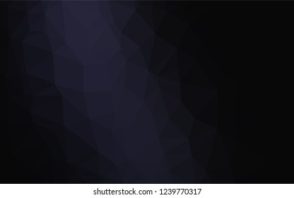 Dark Black vector shining hexagonal template. Triangular geometric sample with gradient.  A new texture for your design.