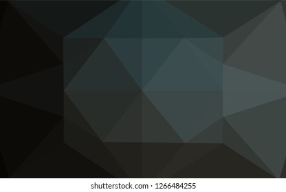 Dark Black vector shining hexagonal background. A completely new color illustration in a vague style. Brand new design for your business.