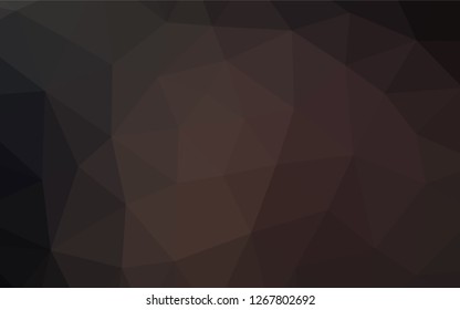Dark Black vector shining hexagonal background. Shining illustration, which consist of triangles. The template can be used as a background for cell phones.