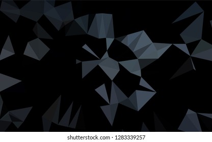 Dark Black vector shining hexagonal pattern. Geometric illustration in Origami style with gradient.  The polygonal design can be used for your web site.