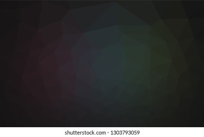 Dark Black vector shining hexagonal pattern. Creative geometric illustration in Origami style with gradient. Brand new design for your business.