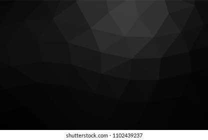 Dark Black vector shining triangular pattern. A sample with polygonal shapes. The completely new template can be used for your brand book.