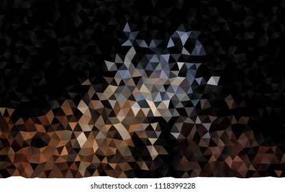 Dark Black vector shining triangular pattern. Shining colored illustration in a Brand new style. Triangular pattern for your business design.