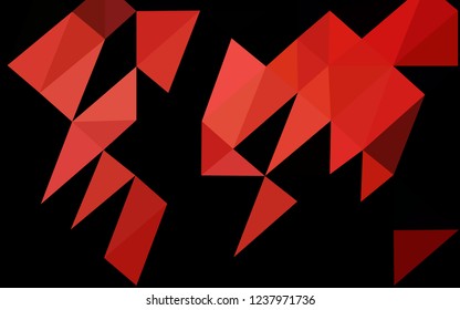 Dark Black vector shining triangular template. Creative illustration in halftone style with gradient. Template for a cell phone background.