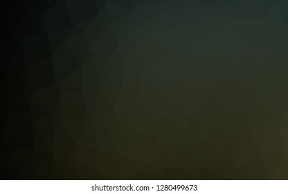 Dark Black vector shining triangular pattern. Colorful abstract illustration with gradient. Template for a cell phone background.