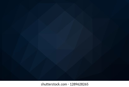 Dark Black vector shining triangular pattern. Glitter abstract illustration with an elegant design. Polygonal design for your web site.