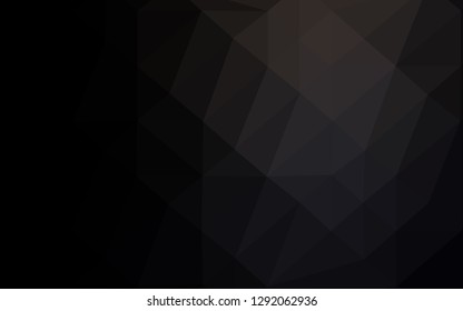 Dark Black vector shining triangular pattern. A sample with polygonal shapes. Completely new design for your business.