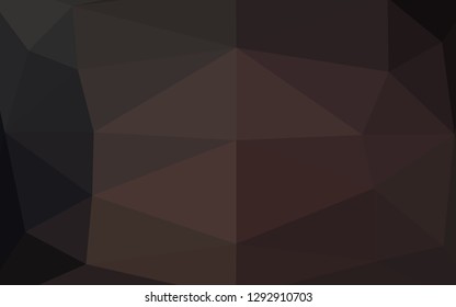 Dark Black vector shining triangular background. Colorful illustration in Origami style with gradient.  Brand new design for your business.