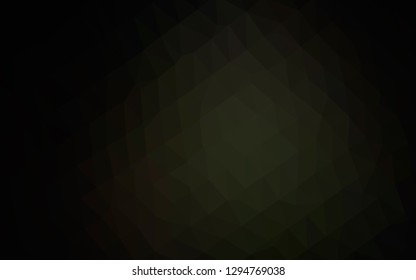 Dark Black vector shining triangular template. Creative illustration in halftone style with gradient. Textured pattern for background.