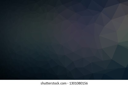 Dark Black vector shining triangular background. Triangular geometric sample with gradient.  Elegant pattern for a brand book.
