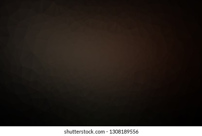 Dark Black vector shining triangular template. Colorful illustration in Origami style with gradient.  Completely new design for your business.