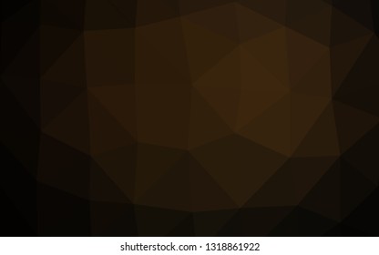 Dark Black vector shining triangular background. Colorful illustration in Origami style with gradient.  Completely new template for your business design.