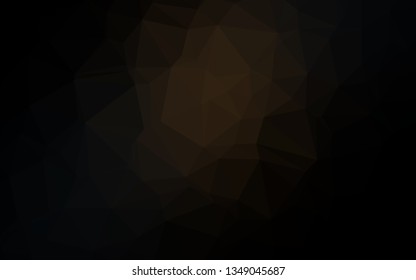 Dark Black vector shining triangular pattern. A completely new color illustration in a vague style. Brand new style for your business design.