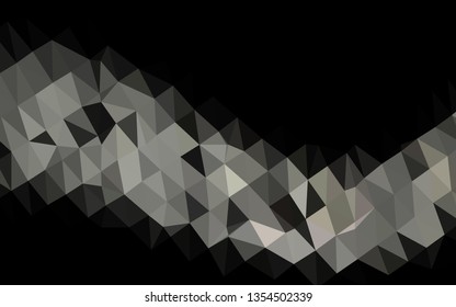 Dark Black vector shining triangular template. Shining illustration, which consist of triangles. Completely new design for your business.
