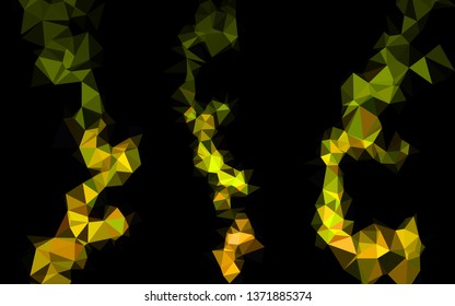 Dark Black vector shining triangular template. Creative illustration in halftone style with gradient. Brand new style for your business design.