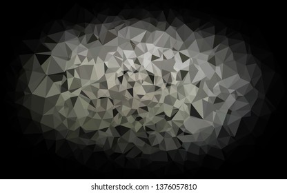 Dark Black vector shining triangular pattern. Shining colored illustration in a Brand new style. Template for a cell phone background.