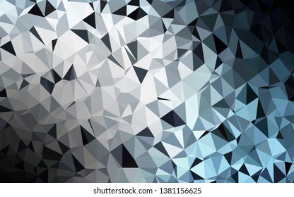 Dark Black vector shining triangular pattern. Geometric illustration in Origami style with gradient. Polygonal design for your web site.