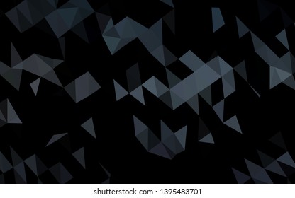 Dark Black vector shining triangular template. An elegant bright illustration with gradient. Brand new style for your business design.