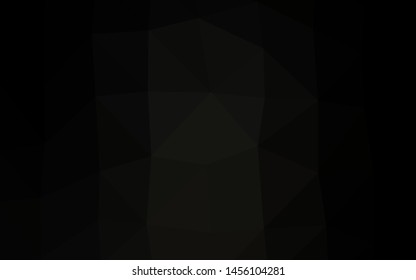 Dark Black vector shining triangular template. Shining illustration, which consist of triangles. Template for a cell phone background.